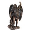 Statue bronze coulé à froid de saint Michel avec la balance, H. 28 cm