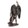 Statue bronze coulé à froid de saint Michel avec la balance, H. 28 cm