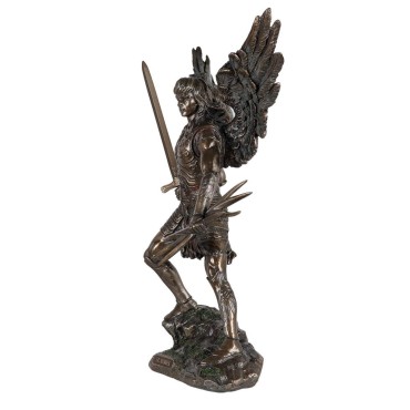 Statue bronze coulé à froid de l'archange Remiel,  H. 28 cm