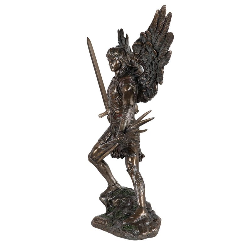 Statue bronze coulé à froid de l'archange Remiel,  H. 28 cm