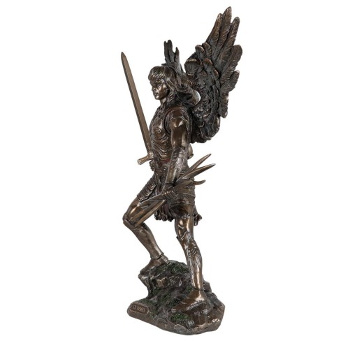Statue bronze coulé à froid de l'archange Remiel,  H. 28 cm