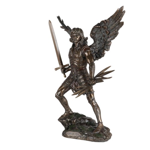 Statue bronze coulé à froid de l'archange Remiel,  H. 28 cm