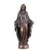 Statue de la Vierge Miraculeuse en bronze coulé à froid, hauteur 21 cm.