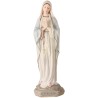Statue de Notre-Dame de Lourdes en polystone polychrome, peinte à la main, hauteur 20 cm.