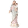 Statue en polystone polychrome peinte à la main Vierge a l'enfant, H. 29 cm