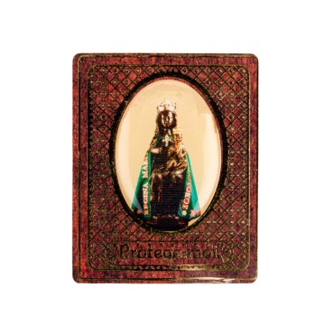 Magnet en bois 5 x 4 cm avec resine.