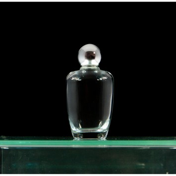 Bouteille verre 40 ml - H. 10cm + résine