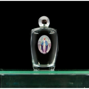 Bouteille verre 115 ml - H. 11 cm + resine