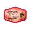 Plaque de porte en bois avec bénediction de la maison H. 10,5 x 15,5 cm avec résine, plusieurs saints.