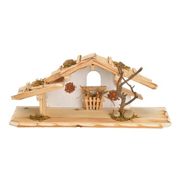 Cabane en bois de pin - H. 15 cm - L. 38 cm.