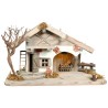 Cabane en bois de pin lumineuse, décor naturel. H. 22 x L 39.50 cm. ( piles non fournies).