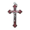 Croix de cou orthodoxe en métal couleur argentée emmaillé avec Christ H. 4 cm. Plusieurs couleurs..