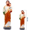 Statue Saint Joseph en résine ou fibre de verre, en couleur, pour intérieur/extérieur. Plusieurs tailles...