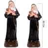 Statue Sainte Rita en résine ou fibre de verre, en couleur, pour intérieur/extérieur. Plusieurs tailles..