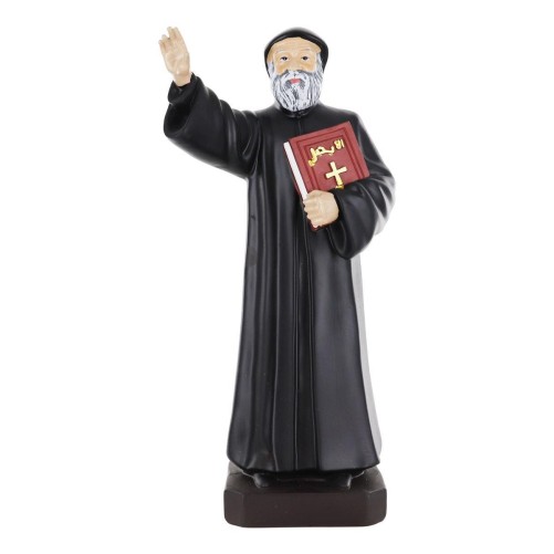 Statue de saint Charbel en résine peinte à la main. Plusieurs tailles.