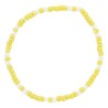 Bracelet sur élastique pour enfant, grains verre couleurs assorties Ø 2 mm avec croix métal - LOT DE 5 ASSORTIS