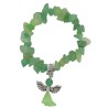 Bracelet sur élastique pour enfant, grains en pierres assorties avec ange LOT DE 5 ASSORTIS