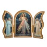 Triptyque religieux avec dorure à chaud – Format 9 x 13 cm, plusieurs saints.