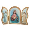 Triptyque religieux avec dorure à chaud – Format 9 x 13 cm, plusieurs saints.