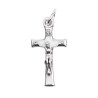 Croix de cou en métal emmaillé couleur avec Christ H. 2 cm.