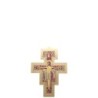Croix de saint François en bois avec image collée de couleur doré. Différentes tailles.