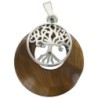 Pendentif avec arbre de vie Ø 2.8 cm, differentes pierres