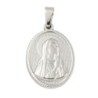 Médaille en acier inoxydable de couleur argentée, H. 2.1 cm. Existe avec différents Saints