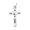 Croix de cou en métal emmaillé couleur avec Christ H. 2 cm.