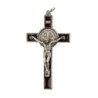 Croix de Saint Benoît en métal argenté émaillé – Hauteur 7,8 cm, avec notice, boîte et cordon. Plusieurs couleurs disponibles.