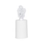 Lumignon blanc a piles H. 13,5 cm avec ange, sans image