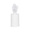 Lumignon blanc a piles H. 13,5 cm avec ange, sans image