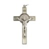 Croix de Saint Benoît en métal argenté émaillé – Hauteur 7,8 cm, avec notice, boîte et cordon. Plusieurs couleurs disponibles.
