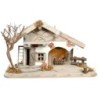 Cabane en bois de pin lumineuse, décor naturel. H. 22 x L 39.50 cm. ( piles non fournies).