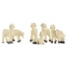 Moutons pour creche en resine H 4 - 7 cm assortis..
