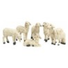 Moutons pour creche en resine H 4 - 7 cm assortis..