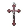 Croix de cou orthodoxe en métal couleur argentée emmaillé avec Christ H. 4 cm. Plusieurs couleurs..