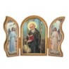 Triptyque religieux avec dorure à chaud – Format 9 x 13 cm, plusieurs saints.
