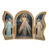 Triptyque religieux avec dorure à chaud – Format 9 x 13 cm, plusieurs saints.