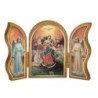 Triptyque religieux avec dorure à chaud – Format 9 x 13 cm, plusieurs saints.