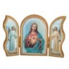 Triptyque religieux avec dorure à chaud – Format 9 x 13 cm, plusieurs saints.
