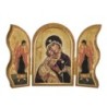 Triptyque religieux avec dorure à chaud – Format 9 x 13 cm, plusieurs saints.
