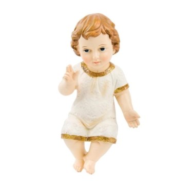 Enfant Jésus pour crèche en résine, peint a la main, plusieurs tailles..