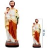 Statue Saint Joseph en résine ou fibre de verre, en couleur, pour intérieur/extérieur. Plusieurs tailles...
