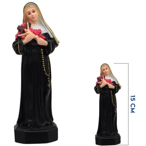 Statue Sainte Rita en résine ou fibre de verre, en couleur, pour intérieur/extérieur. Plusieurs tailles..