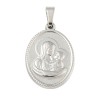 Médaille en acier inoxydable de couleur argentée, H. 2.1 cm. Existe avec différents Saints
