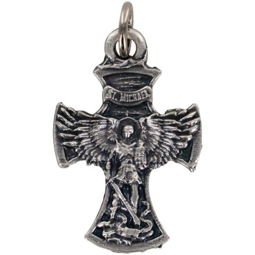 Croix en métal de Saint Michel. Hauteur 2.5 cm..