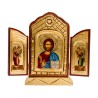 Icone triptyque en bois serigraphiee a suspendre ou a poser H.24x18 cm, plusieurs modeles.