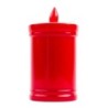 Lumignons a piles hauteur 10 cm duree 60 jours couleur rouge, sans image.